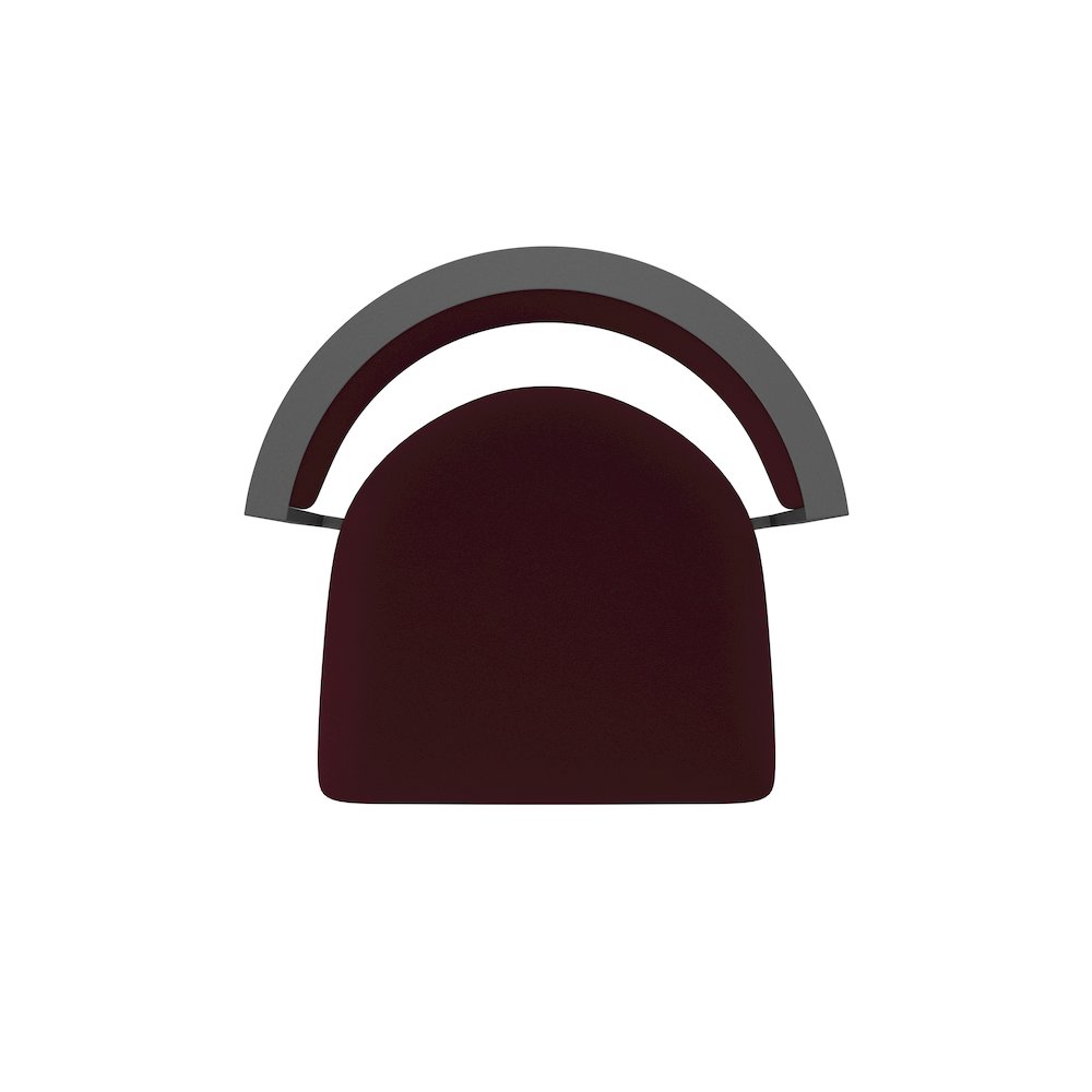 Swivel Bar Stool with Pewter Finish and Canter Bordeaux Seat and Back
