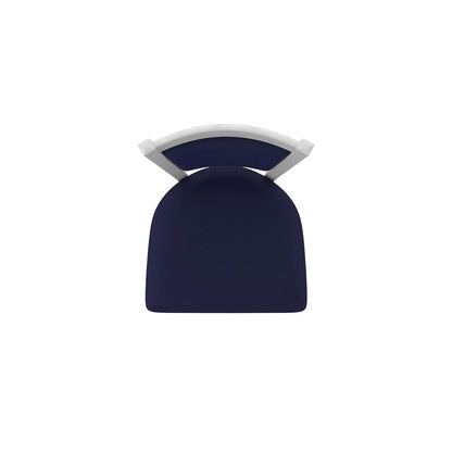 Swivel Bar Stool with Anodized Nickel Finish and Canter Twilight Seat and Back
