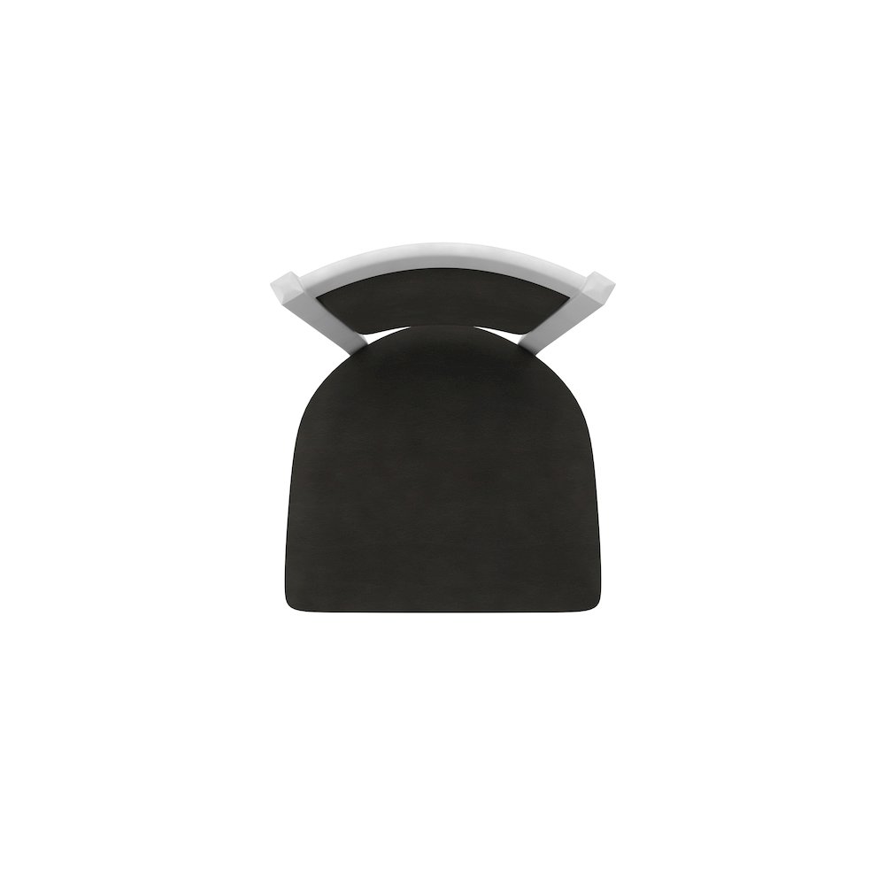 Swivel Bar Stool with Anodized Nickel Finish and Canter Espresso Seat and Back