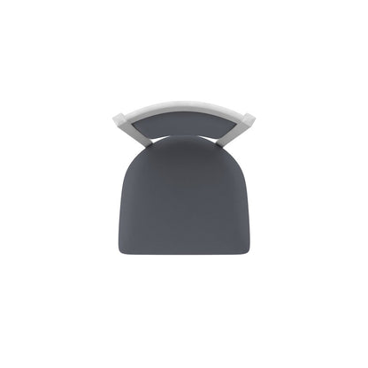 Swivel Bar Stool with Anodized Nickel Finish and Canter Storm Seat and Back