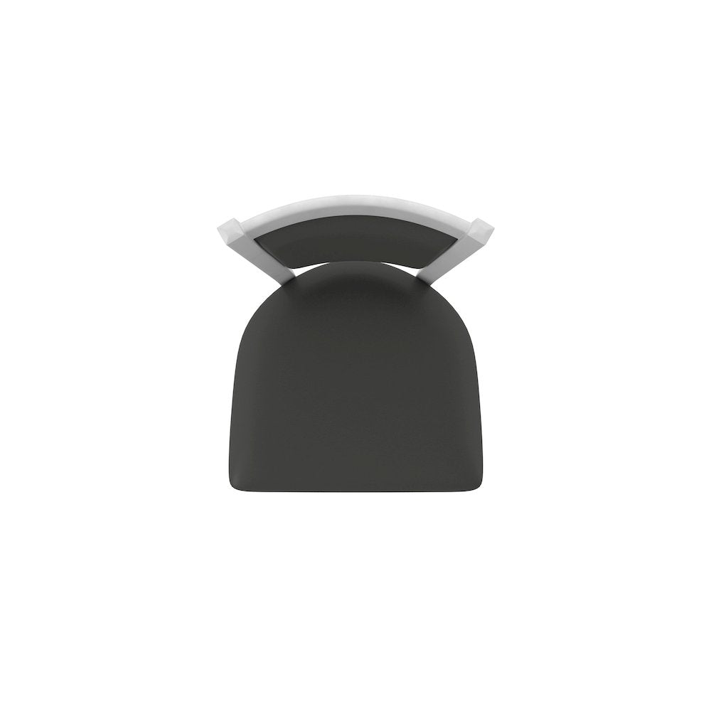 Swivel Bar Stool with Anodized Nickel Finish and Canter Iron Seat and Back