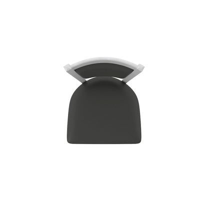 Swivel Bar Stool with Anodized Nickel Finish and Canter Iron Seat and Back