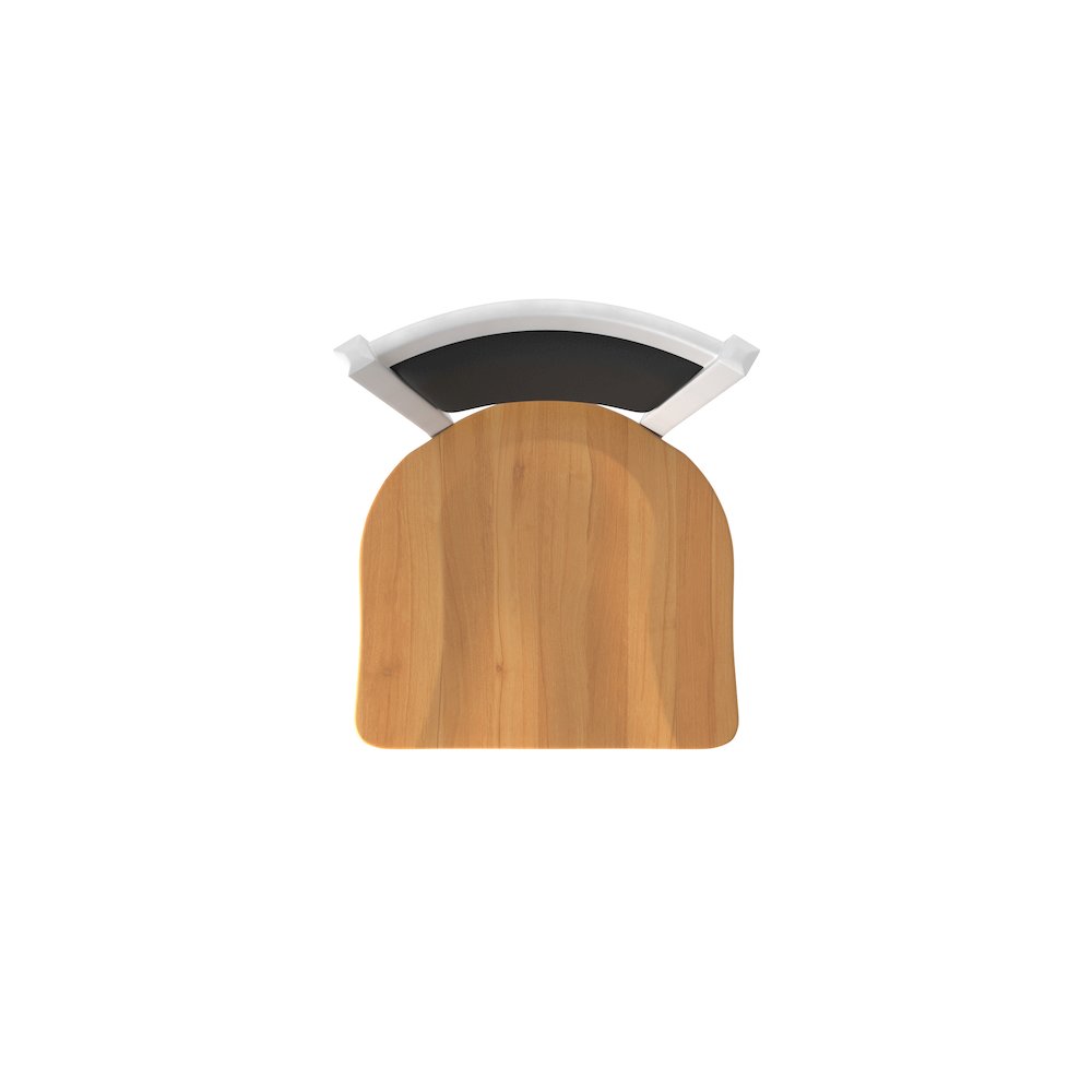 Swivel Bar Stool with Anodized Nickel Finish and Medium Maple Seat