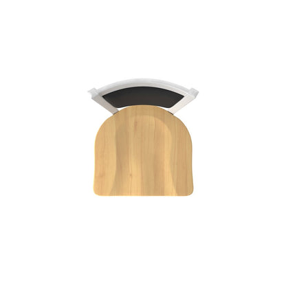 Swivel Bar Stool with Anodized Nickel Finish and Natural Maple Seat