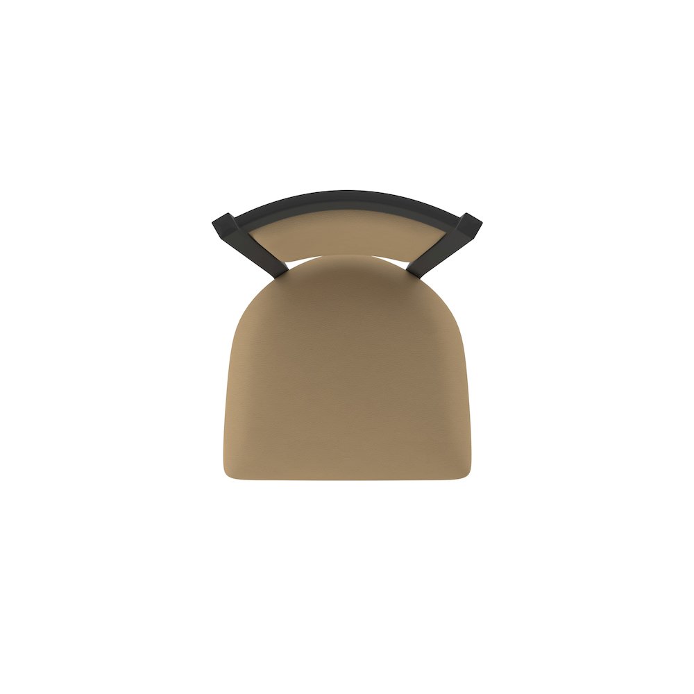 Swivel Bar Stool with Black Wrinkle Finish and Canter Sand Seat and Back