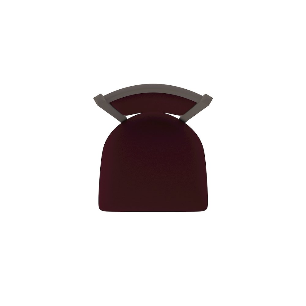 Swivel Bar Stool with Bronze Finish and Canter Bordeaux Seat and Back