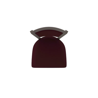 Swivel Bar Stool with Bronze Finish and Canter Bordeaux Seat and Back