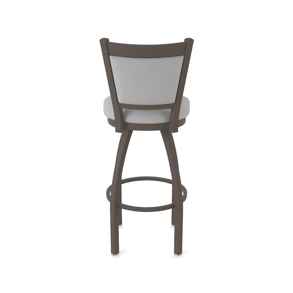 Swivel Bar Stool with Bronze Finish and Canter Folkstone Grey Seat and Back