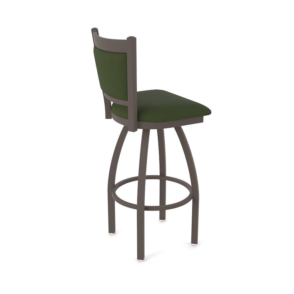 Swivel Bar Stool with Bronze Finish and Canter Pine Seat and Back