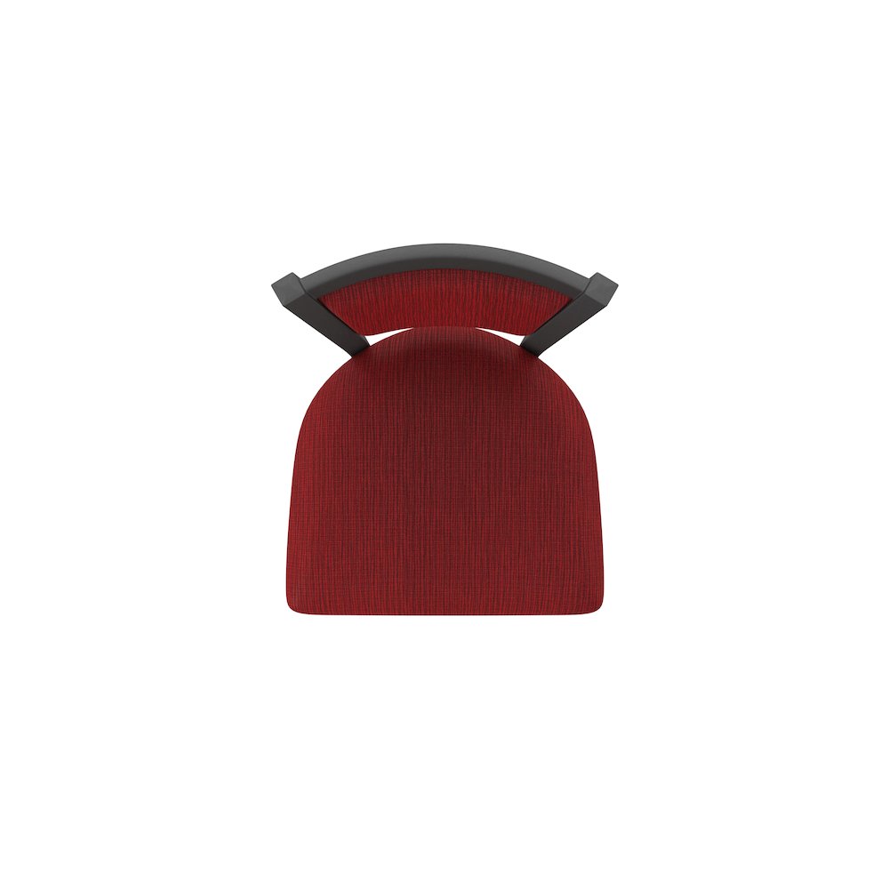 Swivel Bar Stool with Pewter Finish and Graph Ruby Seat and Back