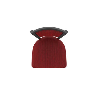 Swivel Bar Stool with Pewter Finish and Graph Ruby Seat and Back