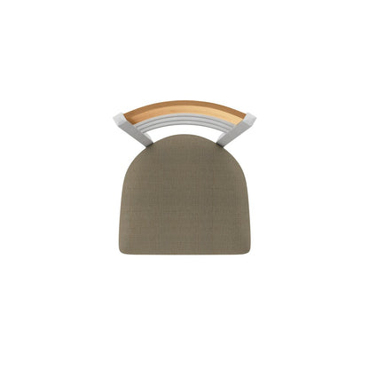 30" Swivel Bar Stool, Anodized Nickel Finish, Medium Back, Graph Cork Seat