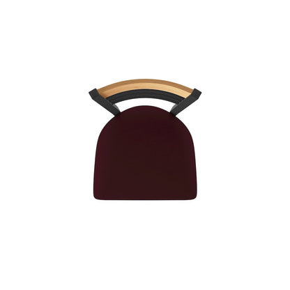 30" Swivel Bar Stool, Black Wrinkle Finish, Medium Back, Canter Bordeaux Seat