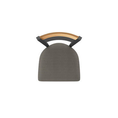 30" Swivel Bar Stool, Pewter Finish, Medium Back, Graph Chalice Seat