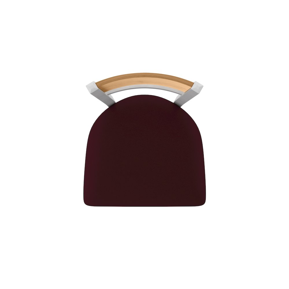 30" Swivel Bar Stool, Anodized Nickel Finish, Medium Back, Canter Bordeaux Seat