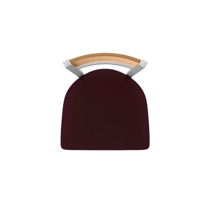 30" Swivel Bar Stool, Anodized Nickel Finish, Medium Back, Canter Bordeaux Seat