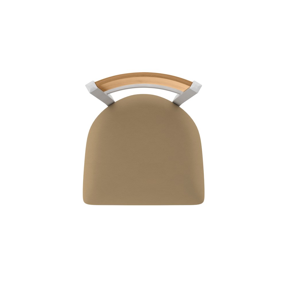 30" Swivel Bar Stool, Anodized Nickel Finish, Medium Back, Canter Sand Seat