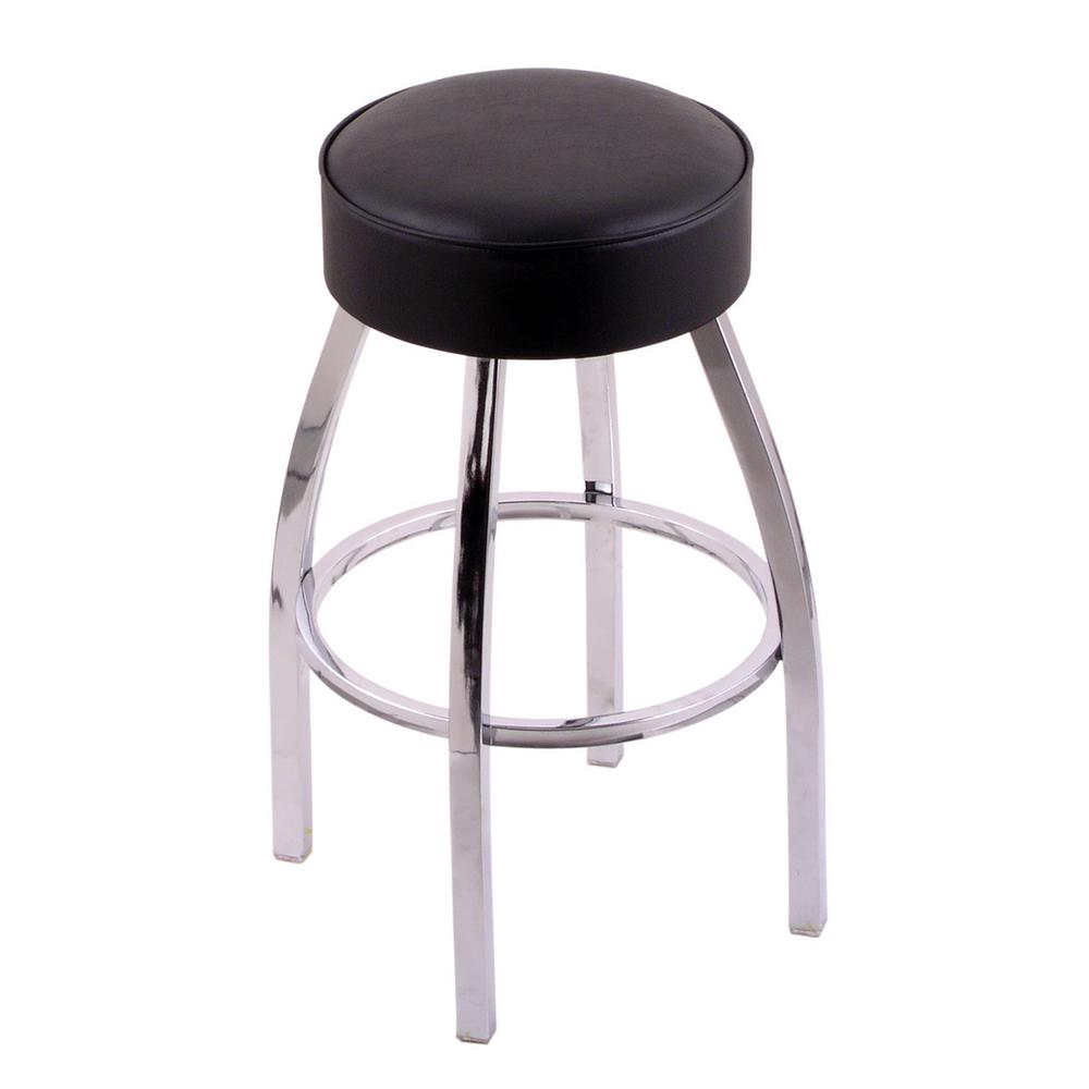 C8C1 Classic Series 30" Bar Stool with Chrome Finish, Black Vinyl Seat, and 360 swivel