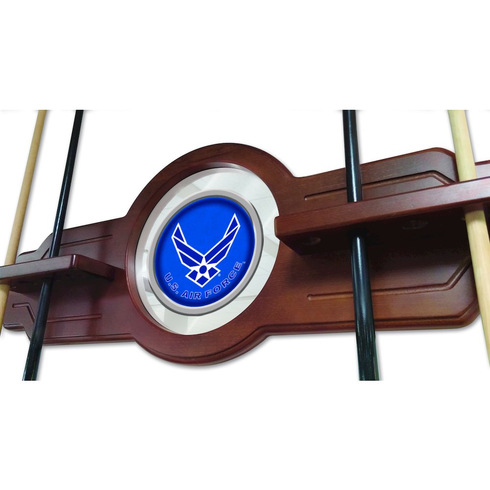 U.S. Air Force Cue Rack in Chardonnay Finish