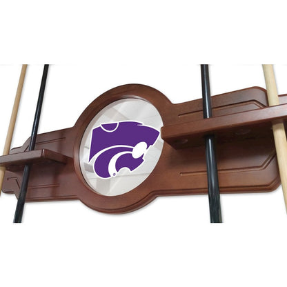 Kansas State Cue Rack in Chardonnay Finish