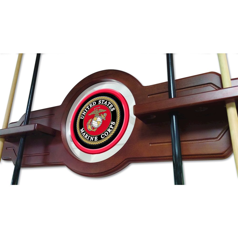 U.S. Marines Cue Rack in Chardonnay Finish