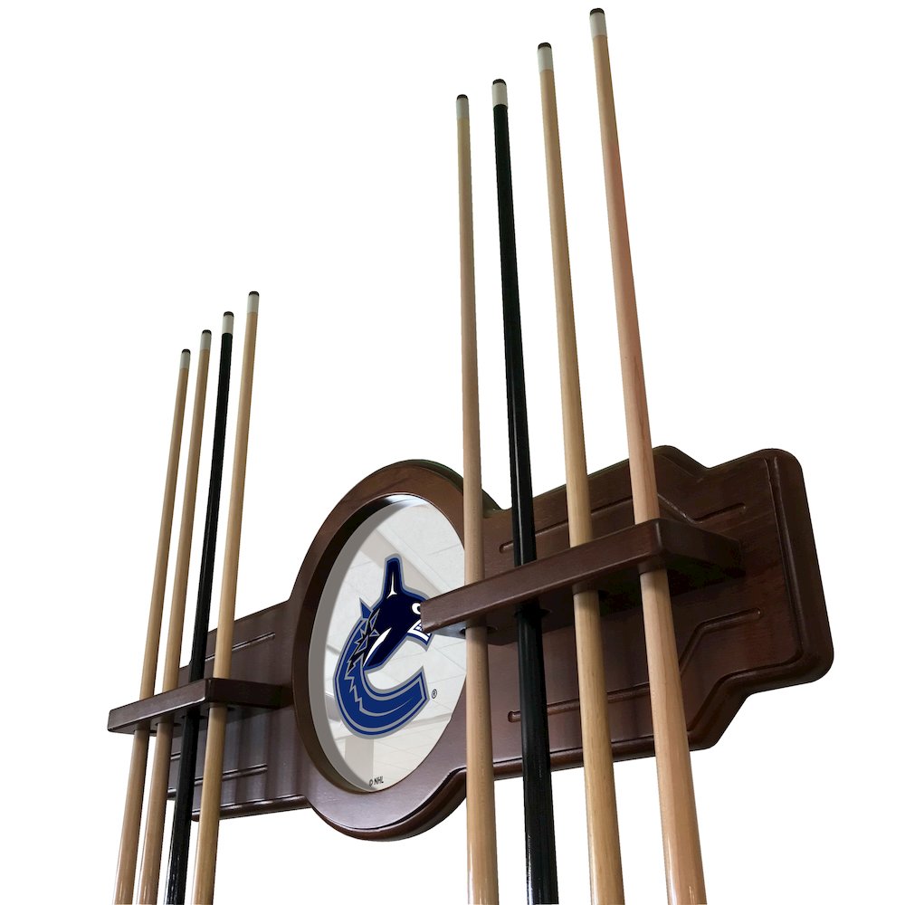 Vancouver Canucks Cue Rack in Chardonnay Finish