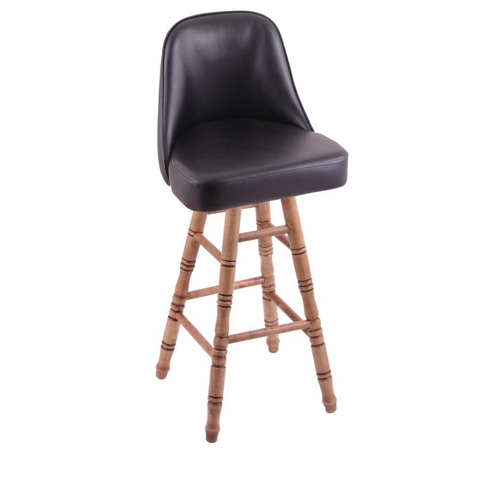 Grizzly 30" Swivel Bar Stool with Turned Maple Legs, Medium Finish