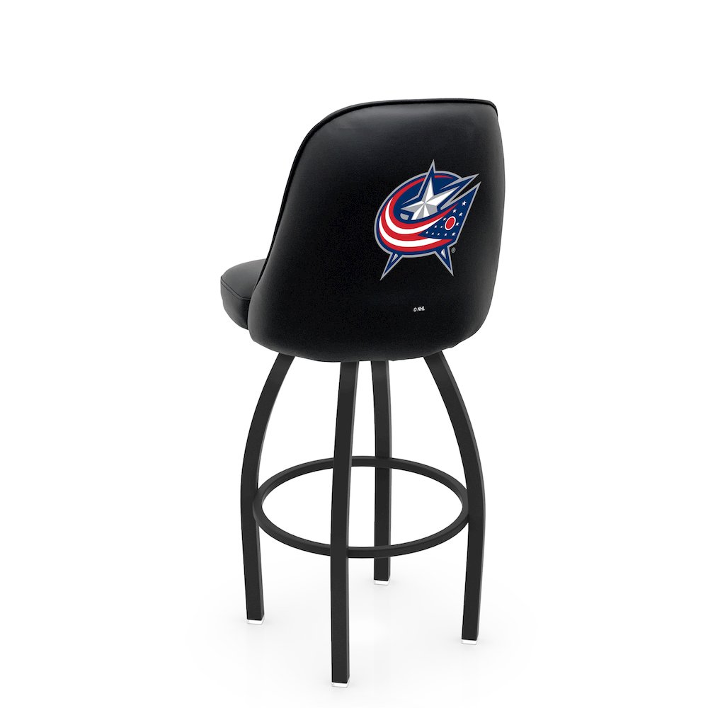 Logo Grizzly Columbus Blue Jackets Swivel Bar Stool