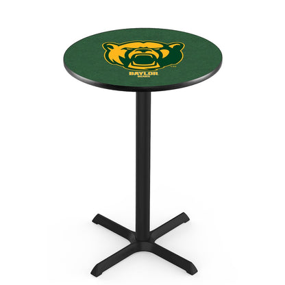 L211 Baylor University 36" Tall - 36" Top Pub Table with Black Wrinkle Finish