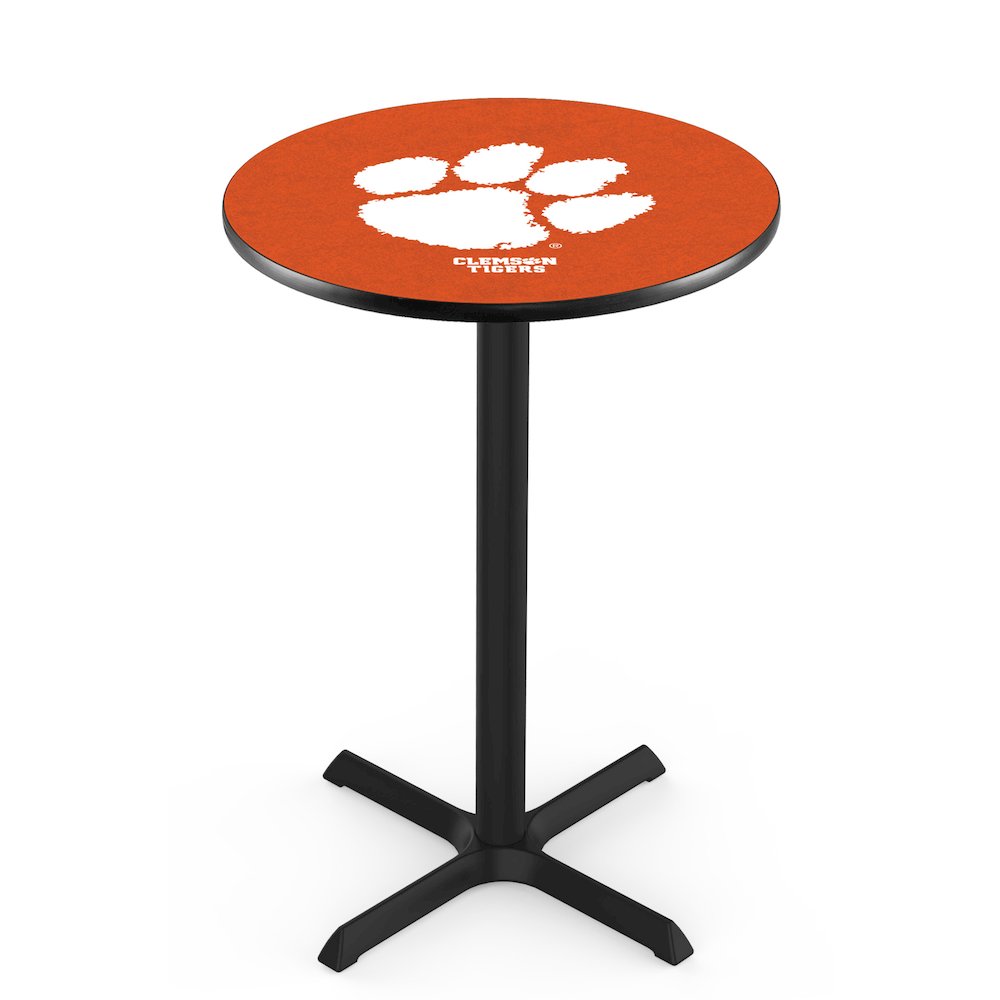 L211 Clemson 36" Tall - 36" Top Pub Table with Black Wrinkle Finish