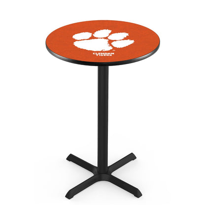 L211 Clemson 36" Tall - 36" Top Pub Table with Black Wrinkle Finish