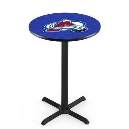 L211 Colorado Avalanche 36" Tall - 36" Top Pub Table with Black Wrinkle Finish (4468)