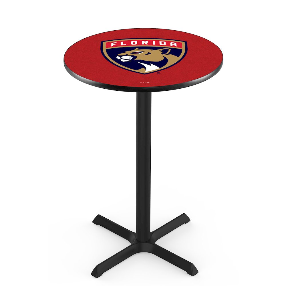 L211 Florida Panthers 36' Tall - 36' Top Pub Table w/ Black Wrinkle Finish (4628)