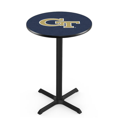 L211 Georgia Tech 36' Tall - 36' Top Pub Table w/ Black Wrinkle Finish