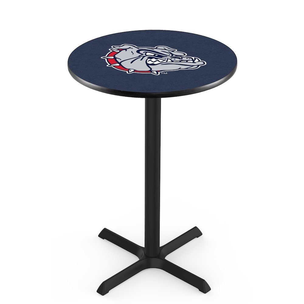 L211 Gonzaga 36" Tall - 36" Top Pub Table with Black Wrinkle Finish