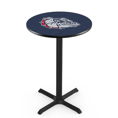 L211 Gonzaga 36" Tall - 36" Top Pub Table with Black Wrinkle Finish