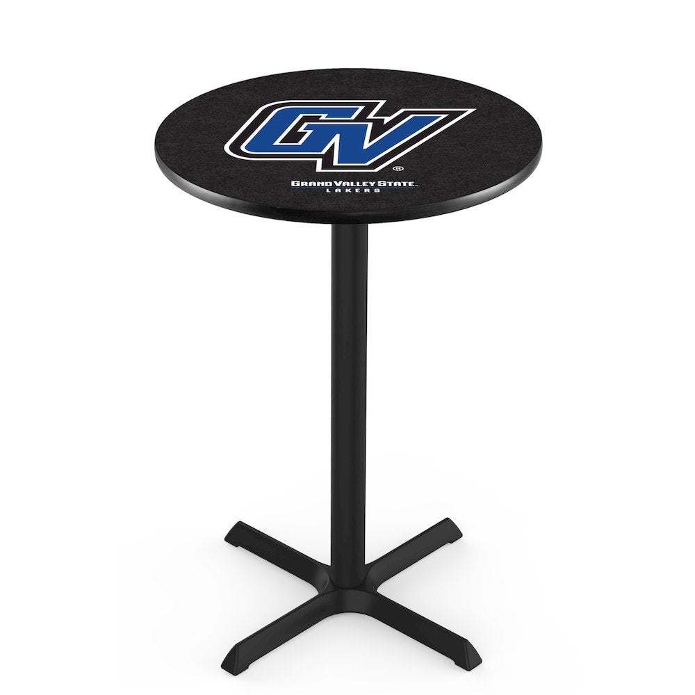 L211 Grand Valley State University 36" Tall - 36" Top Pub Table with Black Wrinkle Finish