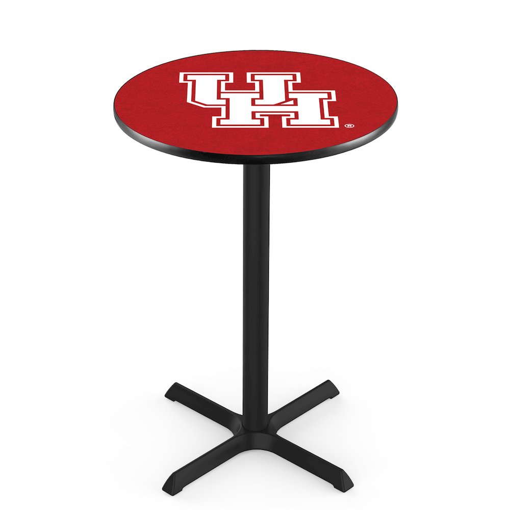 L211 University of Houston 36" Tall - 36" Top Pub Table with Black Wrinkle Finish