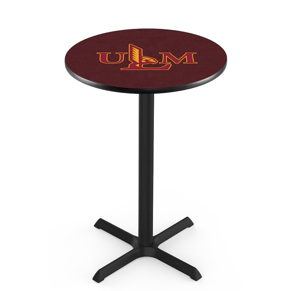L211 University of Louisiana at Monroe 36' Tall - 36' Top Pub Table w/ Black Wrinkle Finish