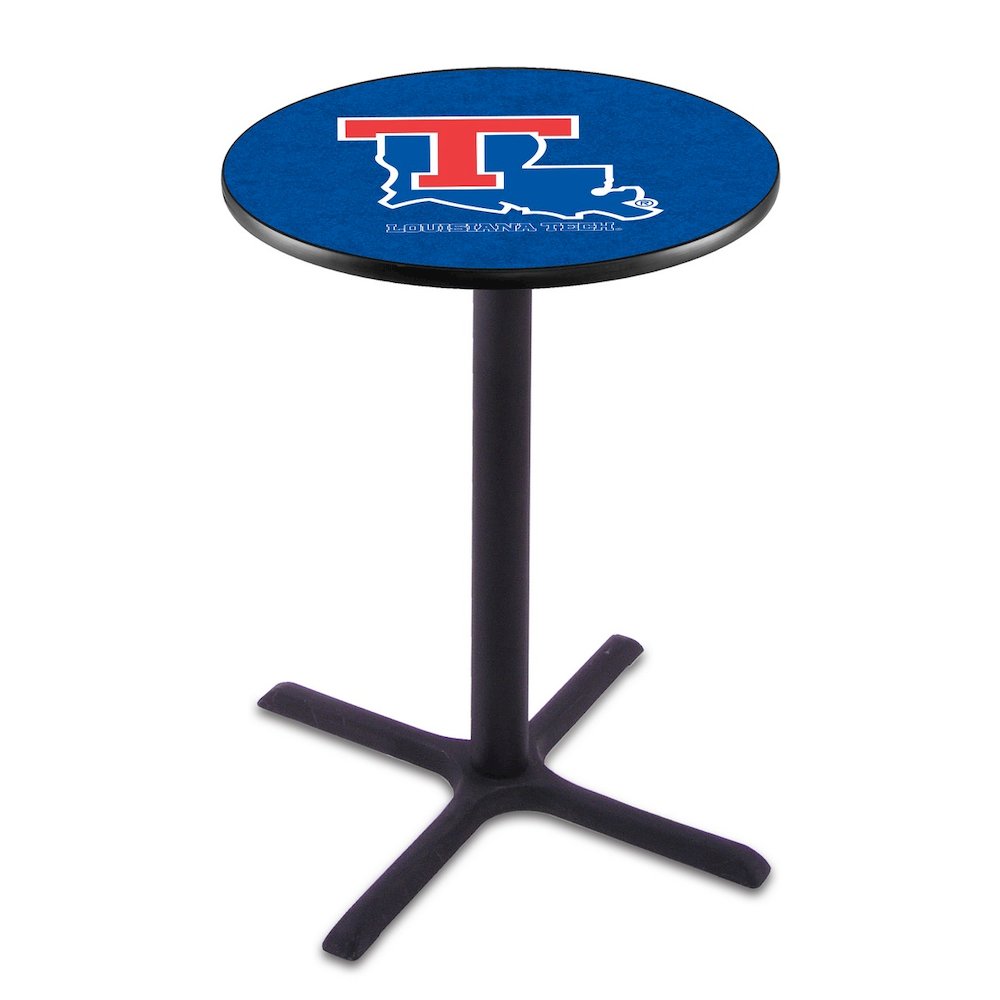 L211 Louisiana Tech University 36' Tall - 36' Top Pub Table w/ Black Wrinkle Finish