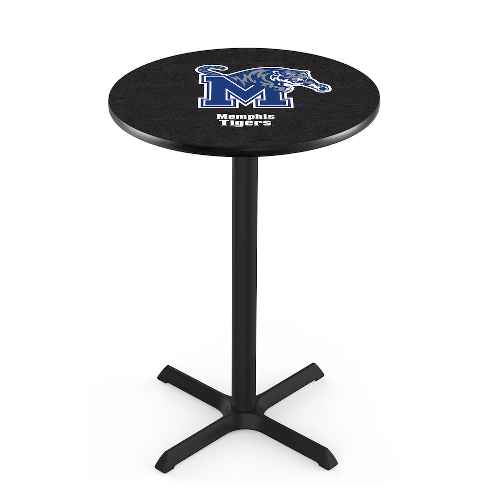 L211 University of Memphis 36' Tall - 36' Top Pub Table w/ Black Wrinkle Finish
