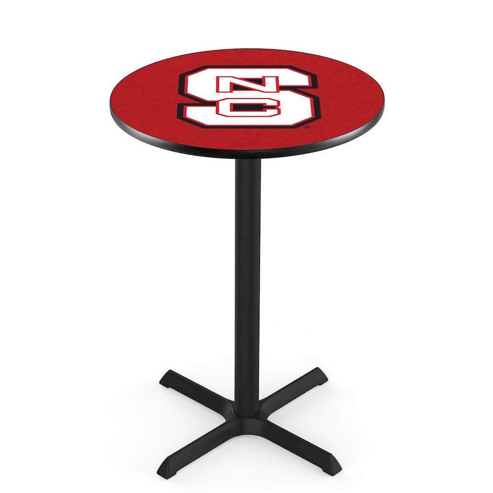 L211 North Carolina State University 36' Tall - 36' Top Pub Table w/ Black Wrinkle Finish