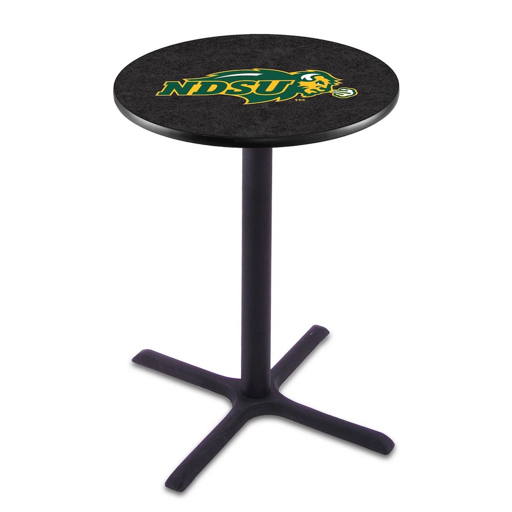 L211 North Dakota State University 36" Tall - 36" Top Pub Table with Black Wrinkle Finish