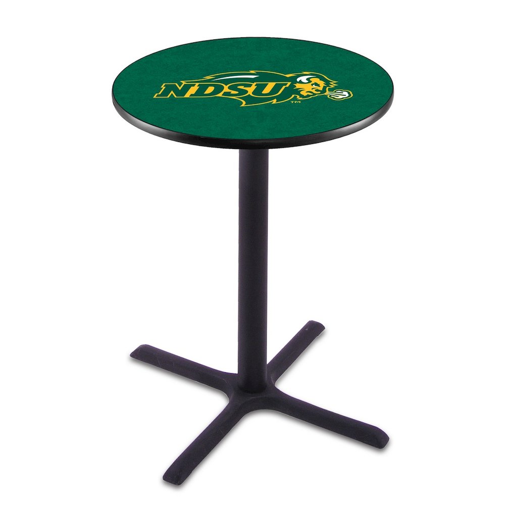 L211 North Dakota State University 36' Tall - 36' Top Pub Table w/ Black Wrinkle Finish