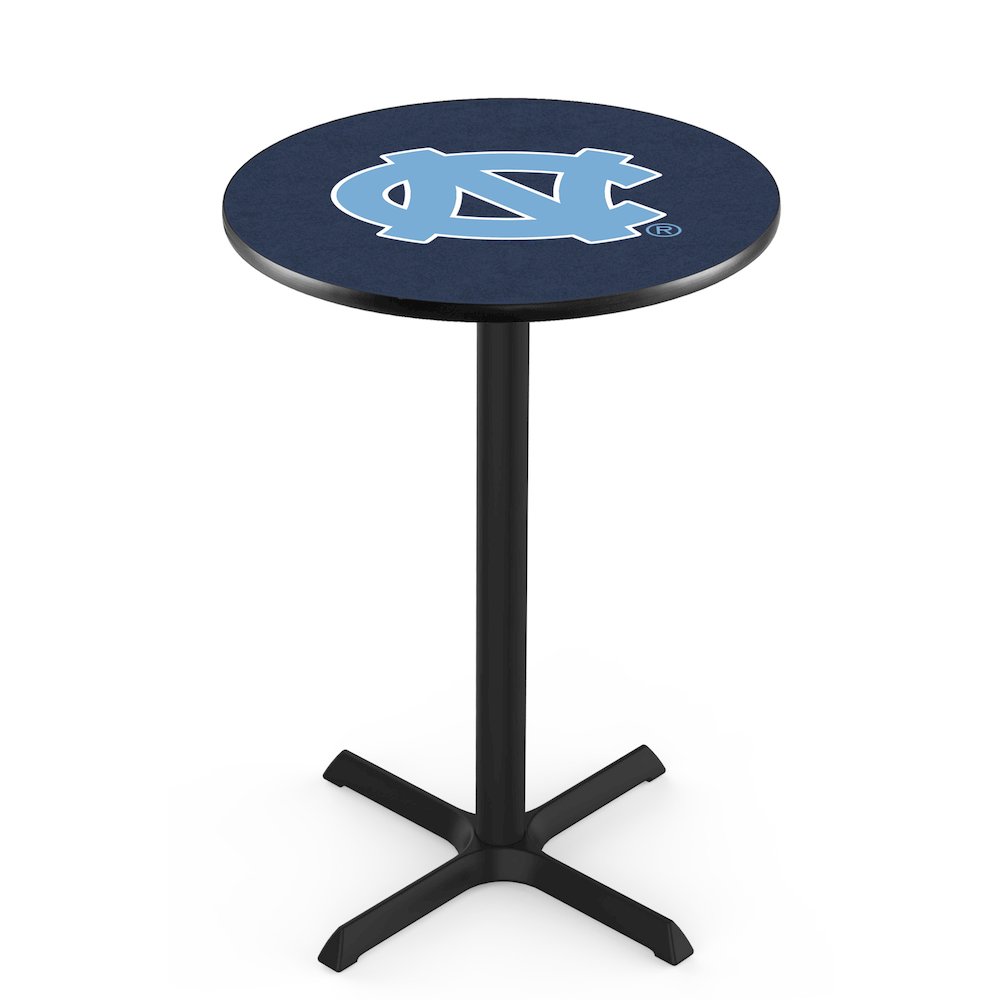 L211 University of North Carolina 36' Tall - 36' Top Pub Table w/ Black Wrinkle Finish