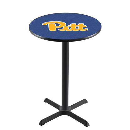 L211 University of Pittsburgh 36" Tall - 36" Top Pub Table with Black Wrinkle Finish