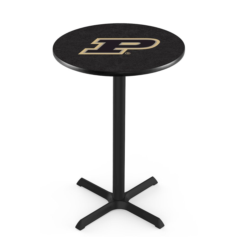 L211 Purdue 36' Tall - 36' Top Pub Table w/ Black Wrinkle Finish