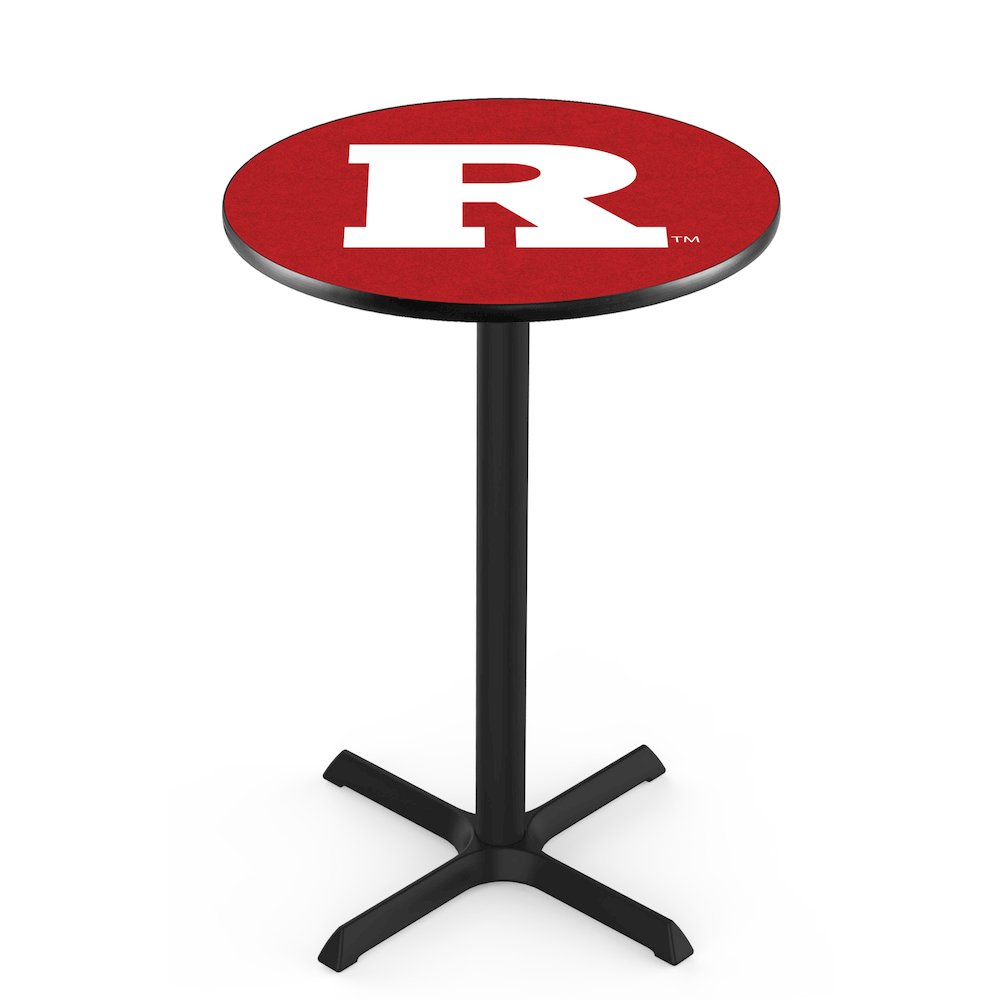 L211 Rutgers 36" Tall - 36" Top Pub Table with Black Wrinkle Finish