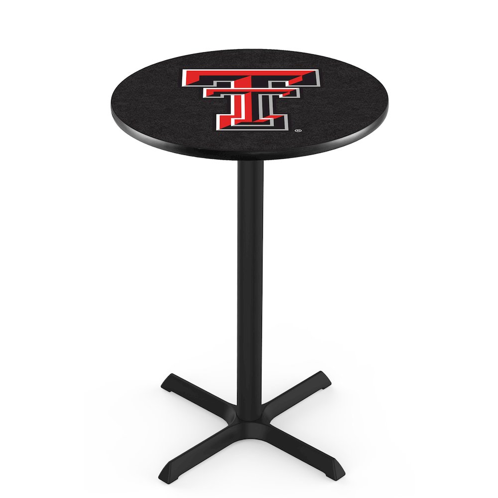 L211 Texas Tech University 36" Tall - 36" Top Pub Table with Black Wrinkle Finish