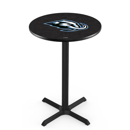 L211 Utah Mammoth 36" Tall - 36" Top Pub Table with Black Wrinkle Finish
